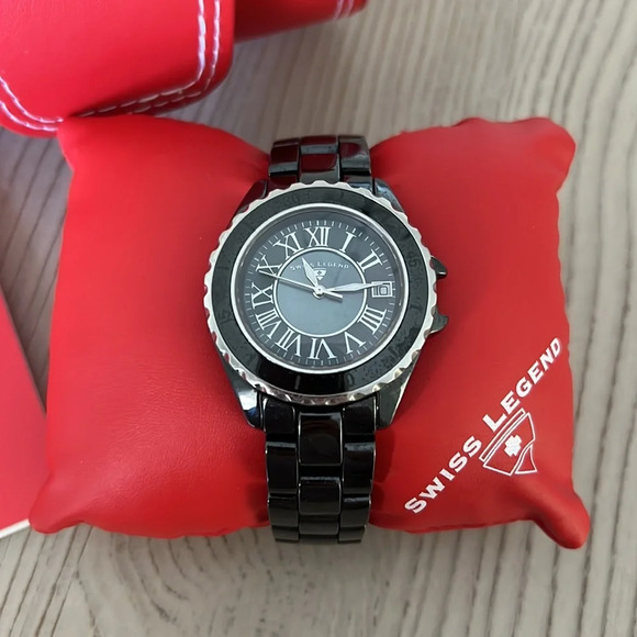 Swiss Legend Karamica Black High-Tech Ceramic Women’s Watch Water Proof - Picture 2 of 6